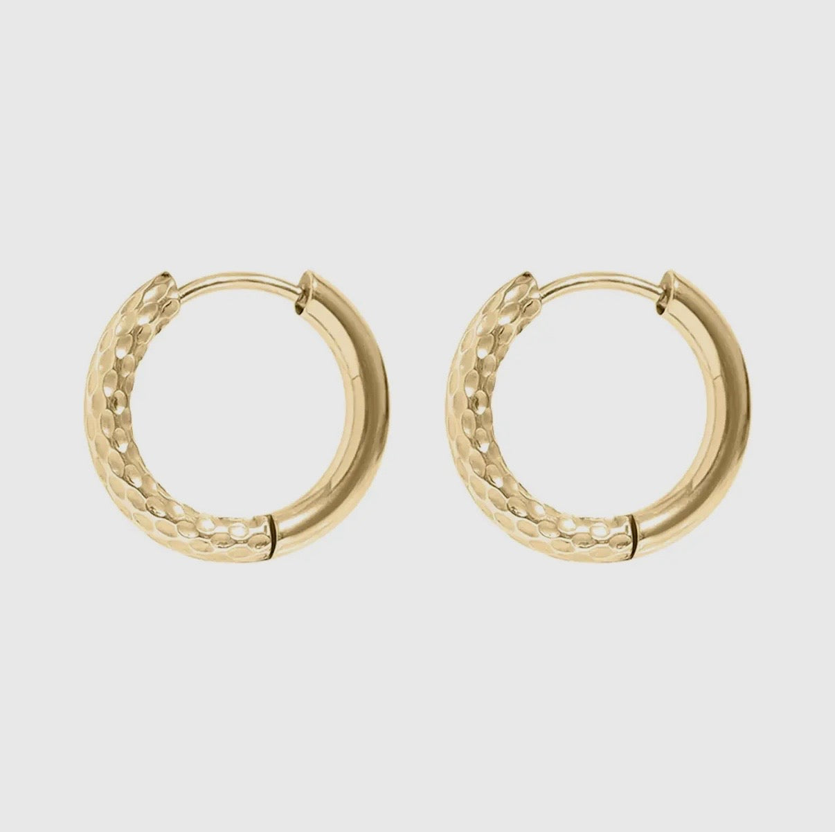 Jagged Edge Huggie Earring