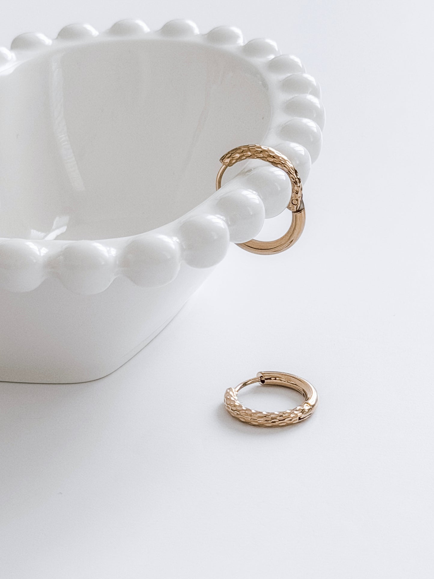 Jagged Edge Huggie Earring