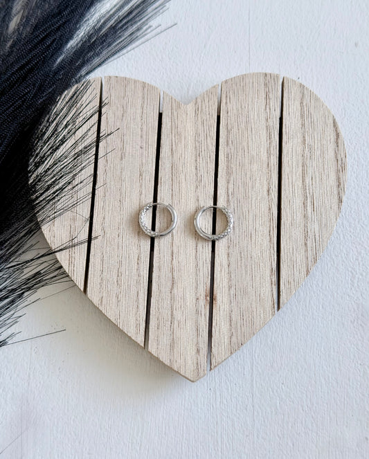 Jagged Edge Huggie Earring