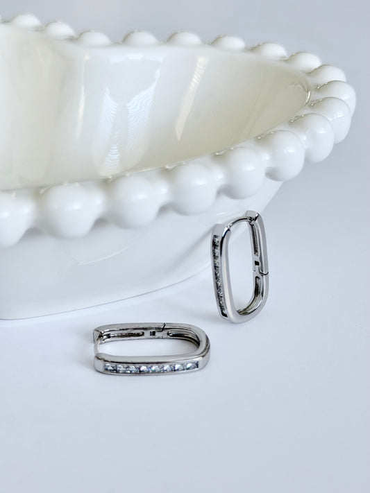 Silver Lining Hoops