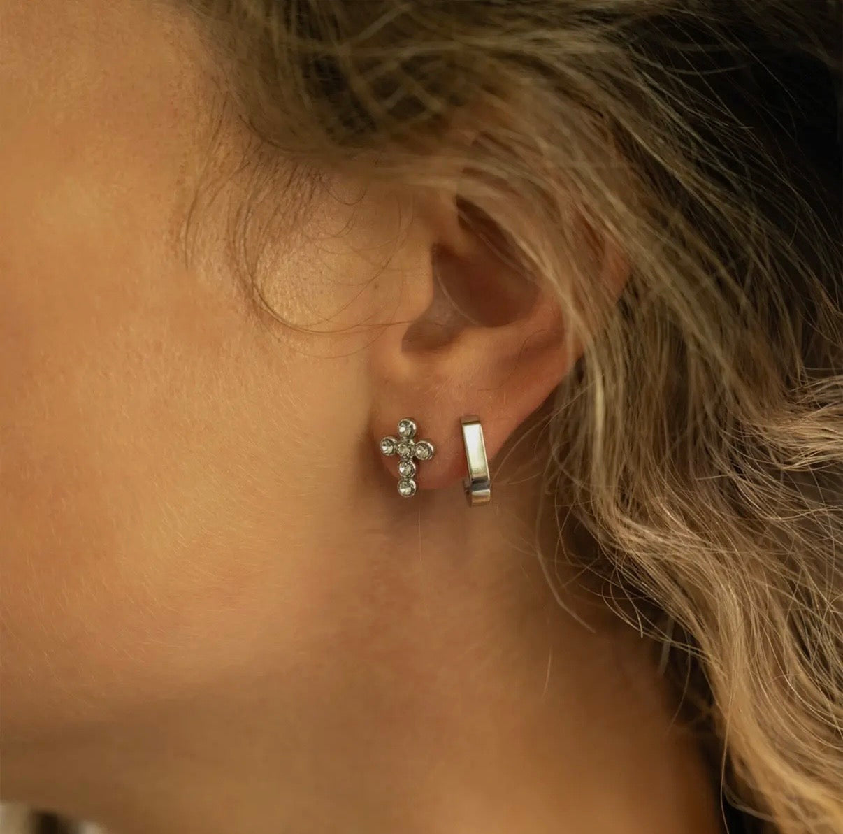 Hugs & Kisses Huggie Hoops