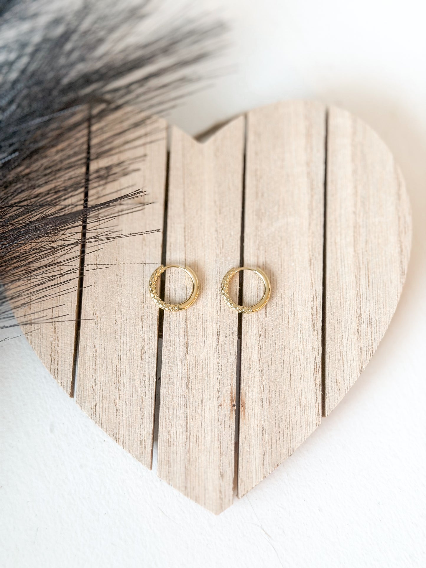 Jagged Edge Huggie Earring