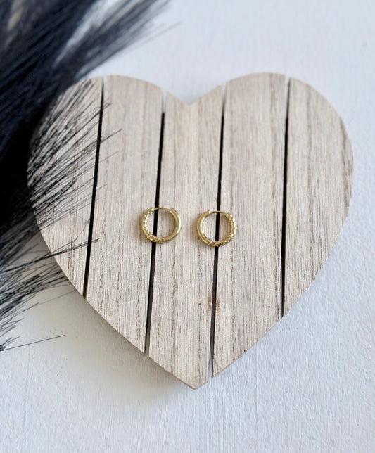 Jagged Edge Huggie Earring