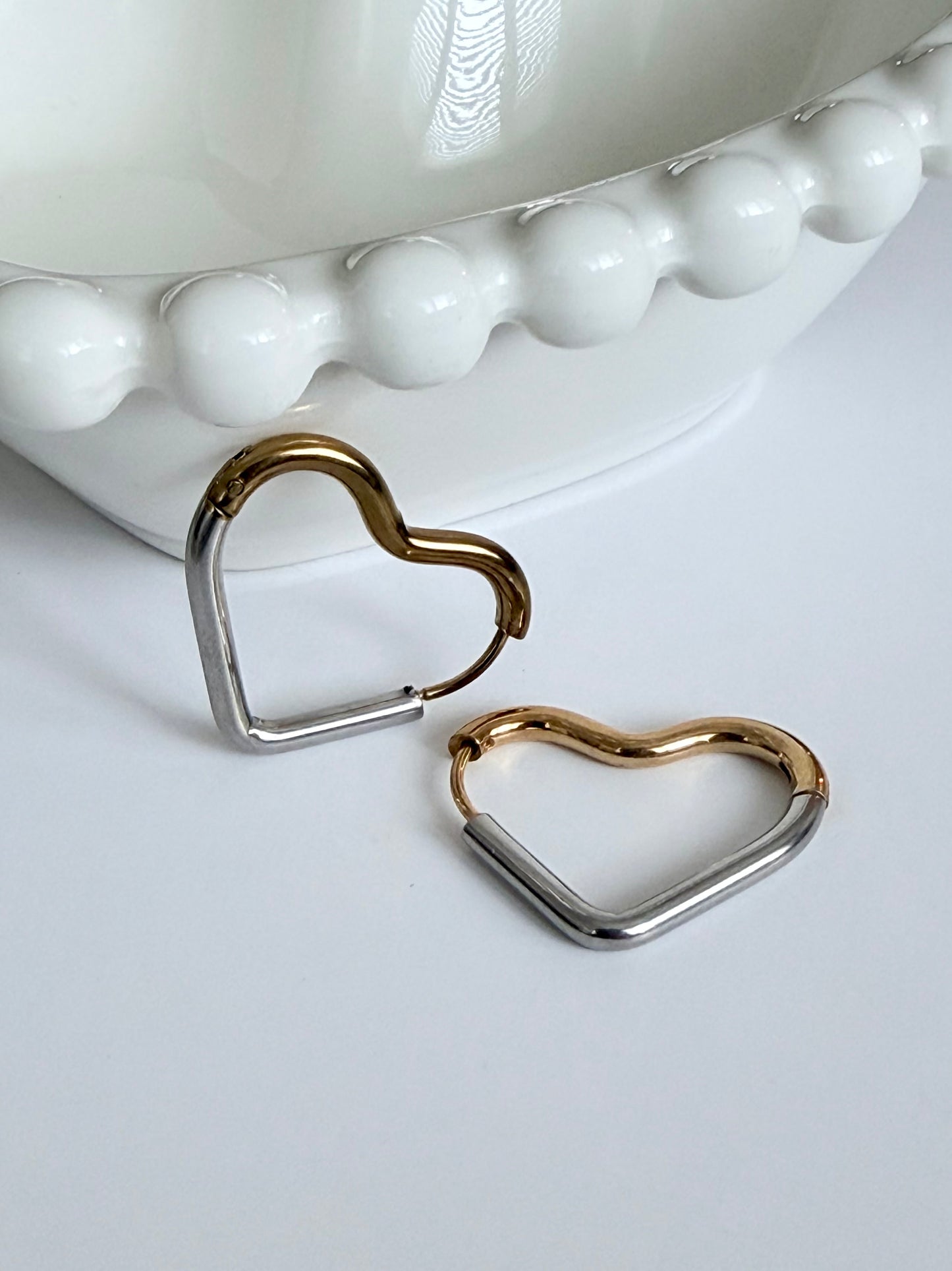 He Loves Me Not Heart Hoops